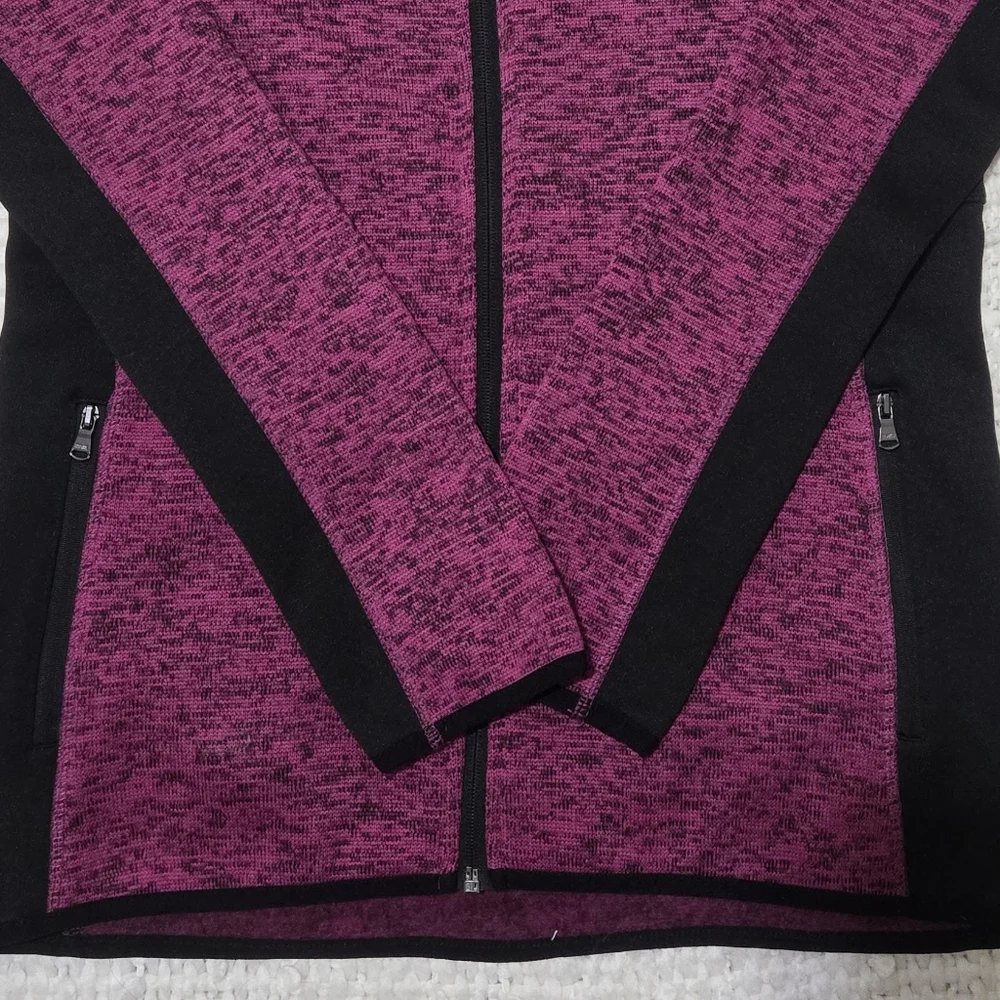 MARC NEW YORK Magenta And Black Zip-Up Activewear Jacket Size Small - Picture 12 of 16